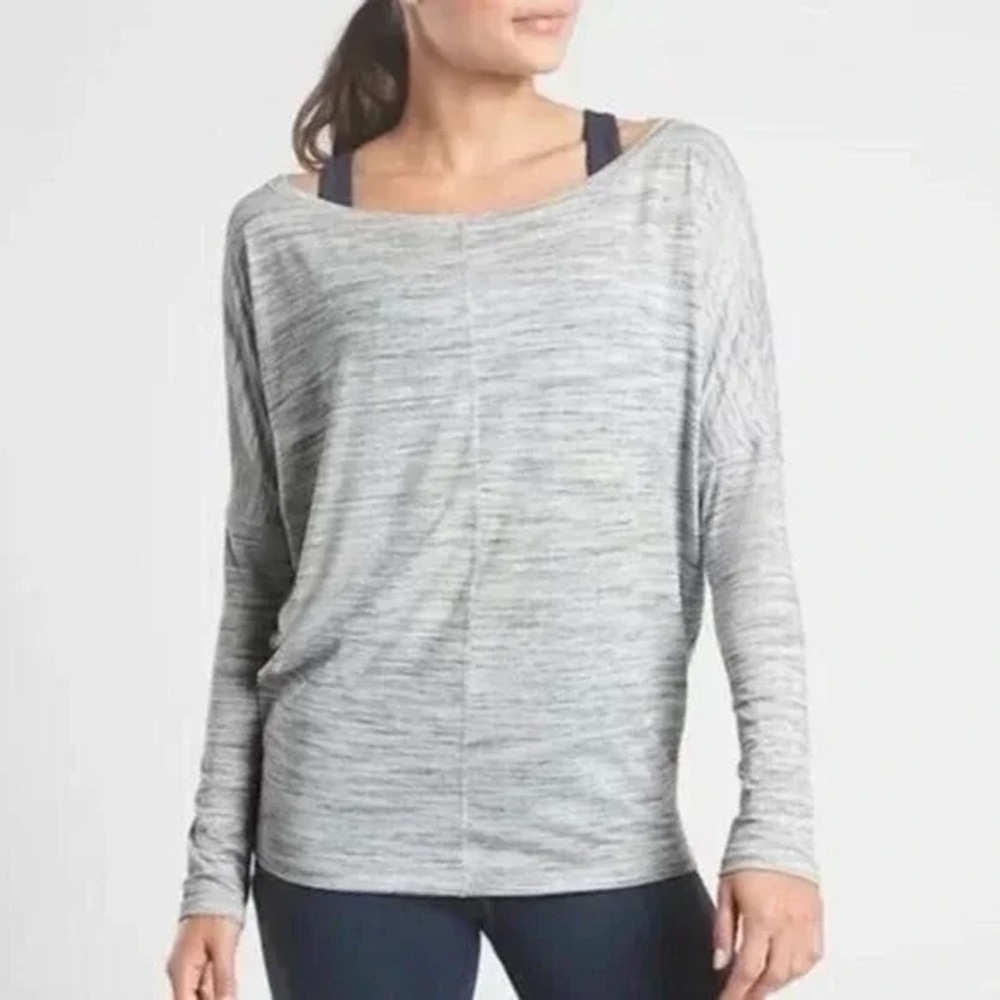 Athleta Essence Flow Top Marbled Space Dye